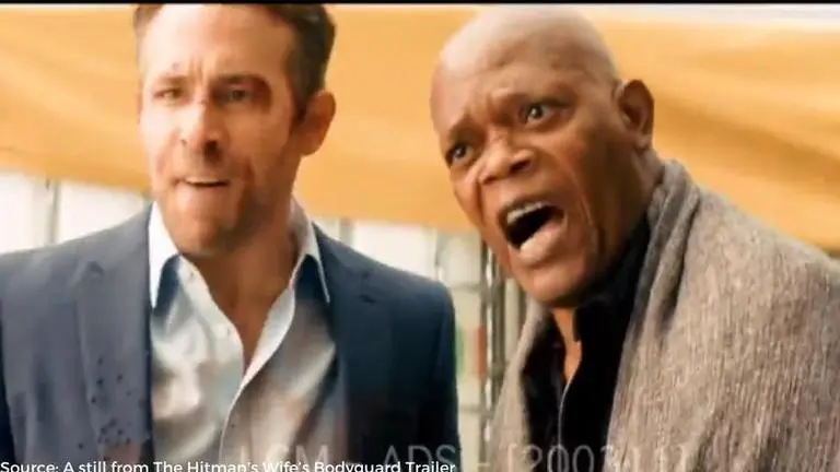 ‘The Hitman’s Wife’s Bodyguard’ trailer out; film picks up from 2017 events In image: Samuel L Jackson and Ryan Reynolds. Source: A still from The Hitman’s Wife’s Bodyguard Trailer