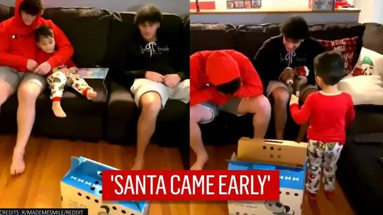 Adorable Christmas present leaves young boys in tears, netizens in awe of 'lovely family' Christmas