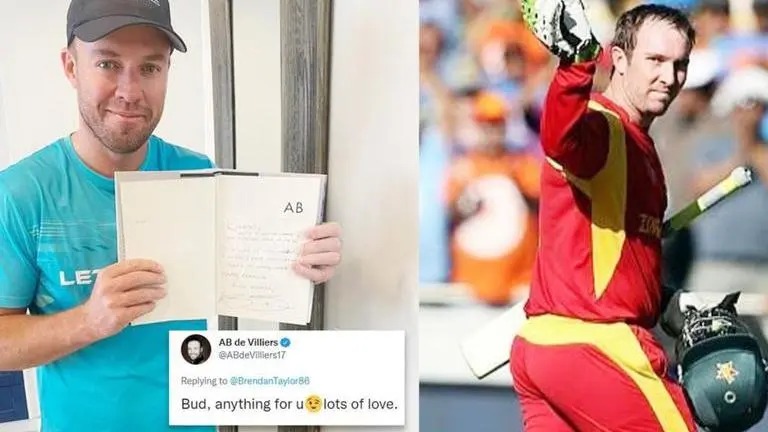 Brendan Taylor thanks AB de Villiers for warm gesture, SA great says 'anything for you' Brendan Taylor and AB de Villiers