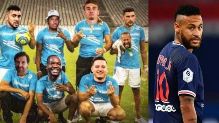 Dimitri Payet ridicules Neymar with photoshopped picture of PSG star's head on a dog dimitri payet