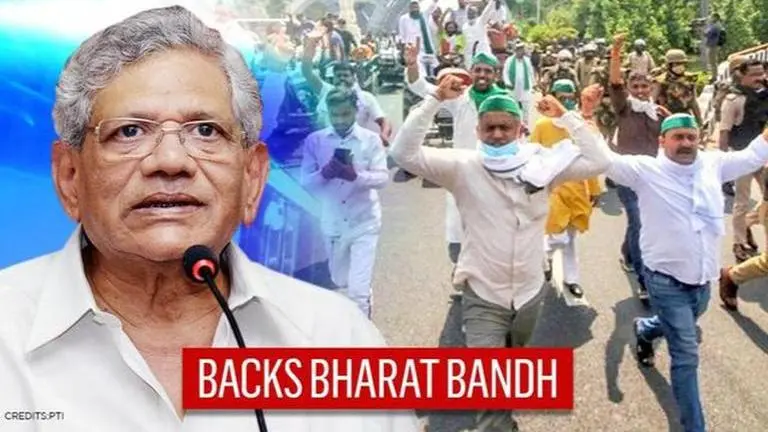 CPI(M) supports farmers' 'Bharat Bandh' call, wants Opposition parties to join protest Yechury