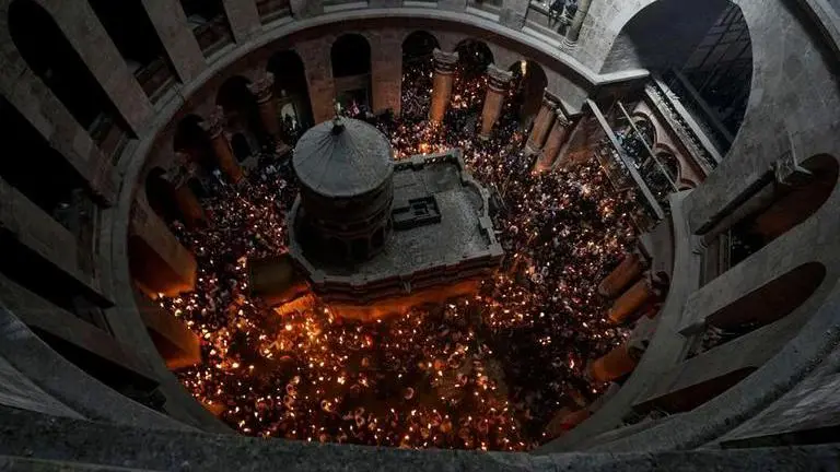 Jerusalem: Holy Fire appears at Church of Holy Sepulchre ahead of Orthodox Easter Jerusalem