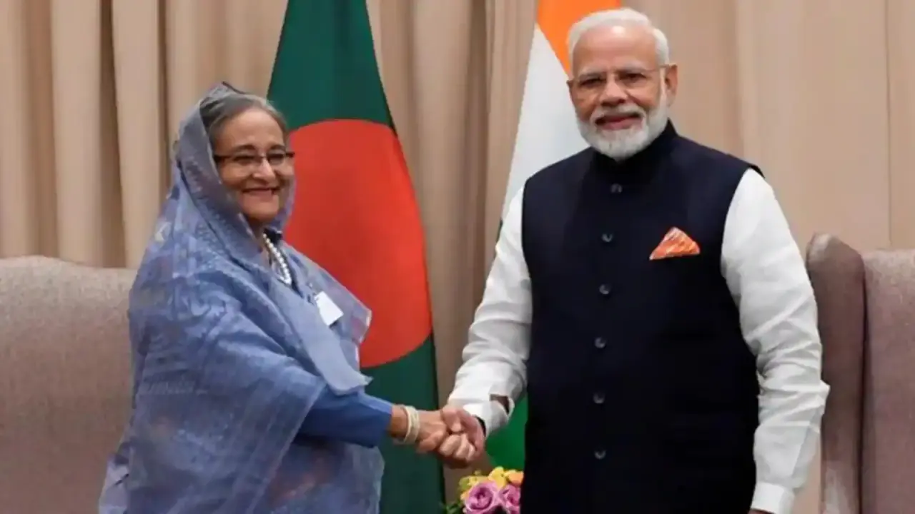 Prime Minister Modi and Bangladesh PM Sheikh Hasina.