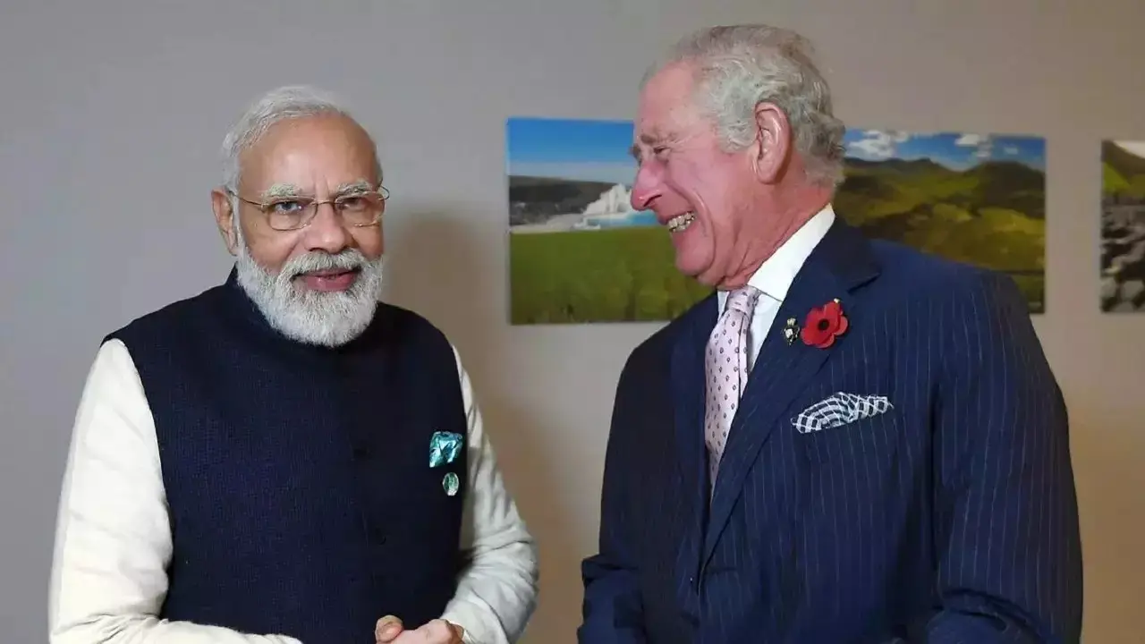 PM Modi and Britain's King Charles III