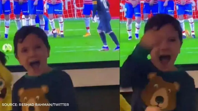 Lionel Messi's son Mateo celebrates father's exquisite free kick against Granada: WATCH Lionel Messi son