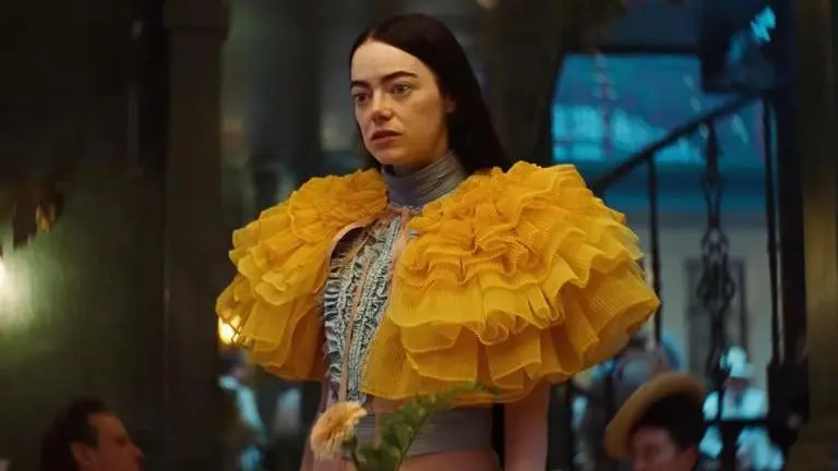 Poor Things actress Emma Stone felt no shame filming raunchy scenes for upcoming film A still from Poor Things trailer | Image: YouTube