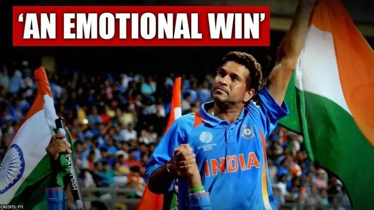 Sachin Tendulkar says India's 2011 WC triumph was an emotional one for the entire nation Sachin