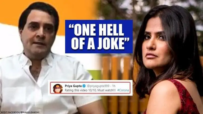 Sona Mohapatra's dig at Rahul Gandhi's VC, asks if 'laughter was needed in such times' Sona Mohapatra takes dig at Rahul Gandhi's VC, asks if 'laughter was needed in such times'