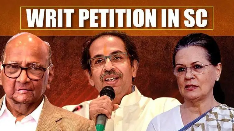 Sena,Congress and NCP file writ petition in SC,seek quashing of Maharashtra Guv's decision Shiv Sena