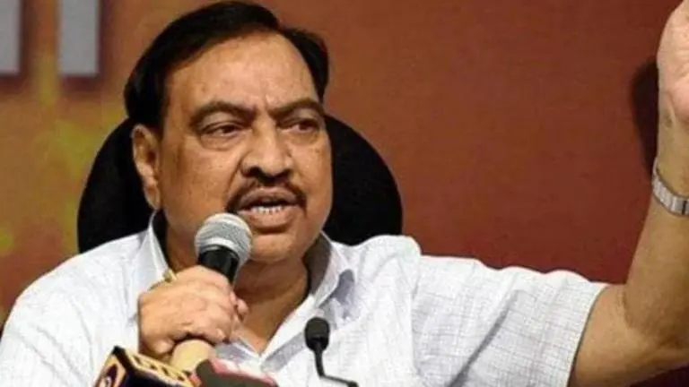 Maha: Eknath Khadse escapes unhurt after his car's tyre bursts