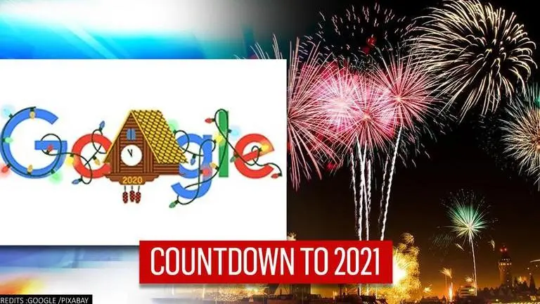 Google begins countdown to 2021 with doodle covered in confetti and lights