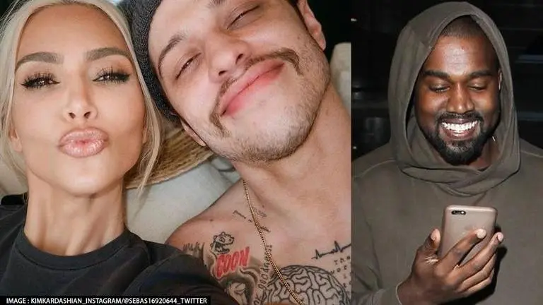 Kim Kardashian's ex Kanye West celebrates post her split with Pete Davidson Kim Kardashian