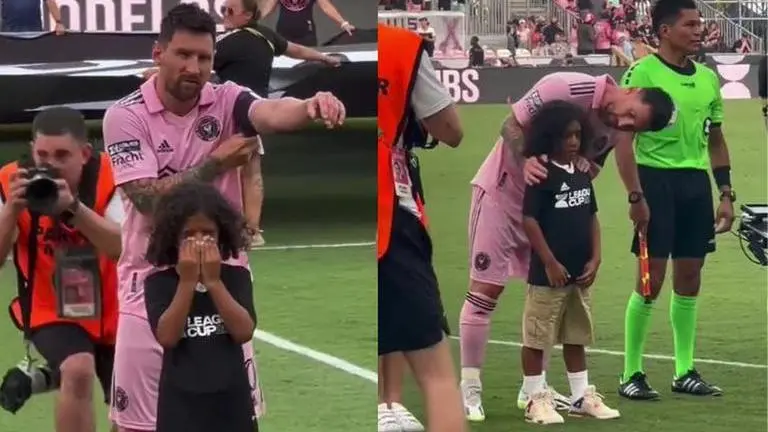 WATCH | Lionel Messi consoles DJ Khaled's crying son right before Miami vs Atlanta match Lionel Messi, Inter Miami