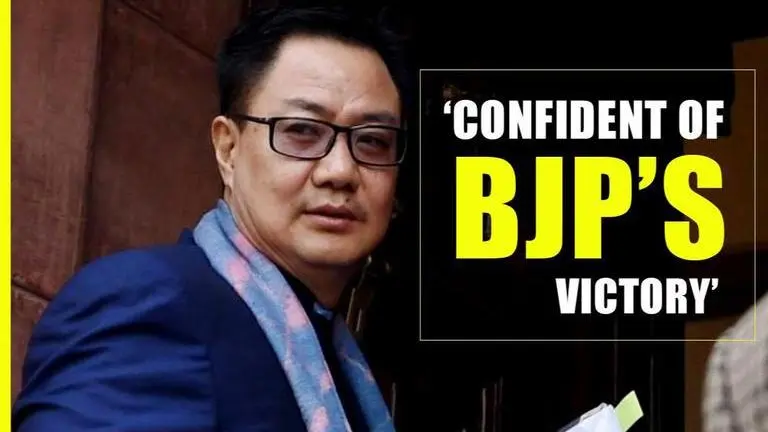 Kiren Rijiju says he is confident about Bhartiya Janata Party's win Kiren