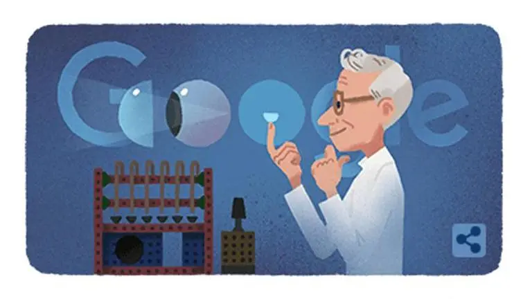 Google Doodle pays homage to Czech chemist Otto Wichterle who invented soft contact lens Google