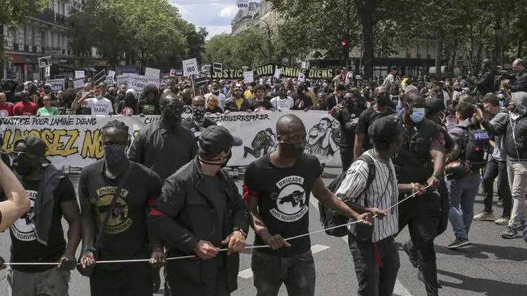 France: Protesters in Paris demonstrate against racism Protesters in Paris demonstrate against racism