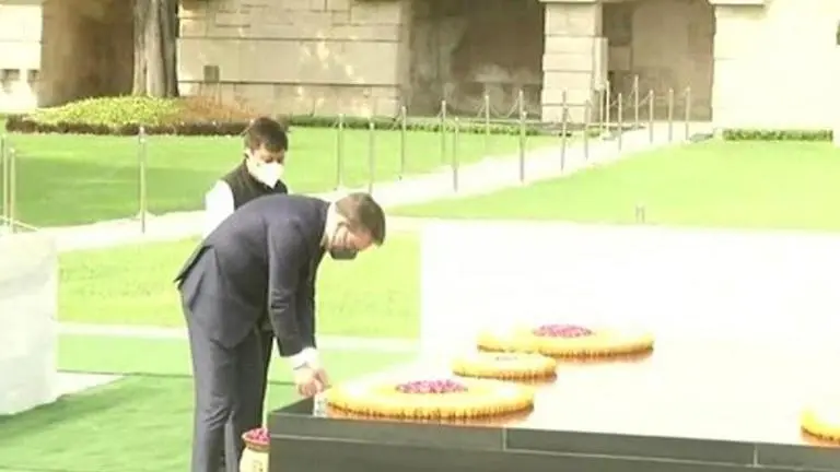 Serbian Foreign Minister Nikola Selakovic visits Raj Ghat to pay tribute to Mahatma Gandhi Serbian Foreign Minister