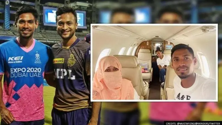 Bangladesh's Shakib Al Hasan, Mustafizur Rahman land in Dhaka after IPL 2021 suspension Mustafizur Rahman/Shakib Al Hasan