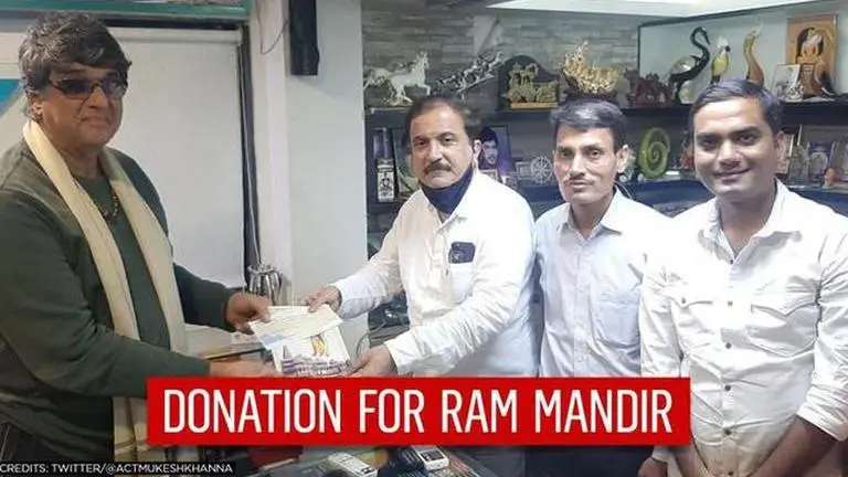 'Mahabharat' actor Mukesh Khanna gives Rs 1.11 lakh cheque for Ram Mandir construction