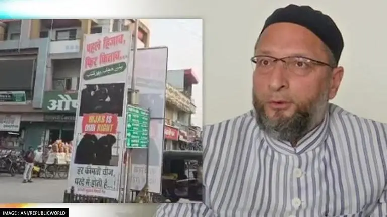 Amid Hijab row, AIMIM puts up 'First Hijab, Then Books' posters in Maharashtra's Beed Hijab row