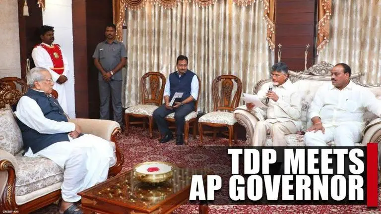 Chandrababu Naidu leads TDP delegation to AP Guv, claims undemocratic sessions proceeding Chandrababu Naidu