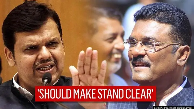 Fadnavis advises Shiv Sena MLA Pratap Sarnaik to honour ED summons & clarify his position Devendra Fadnavis