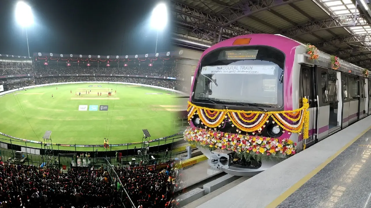 Bengaluru's Namma Metro Extends Service by 30 Minutes on IPL Match Days at Chinnaswamy Stadium Bengaluru's Namma Metro announces to extend operational time by 30 minutes on all IPL match days at Chinnaswamy Stadium