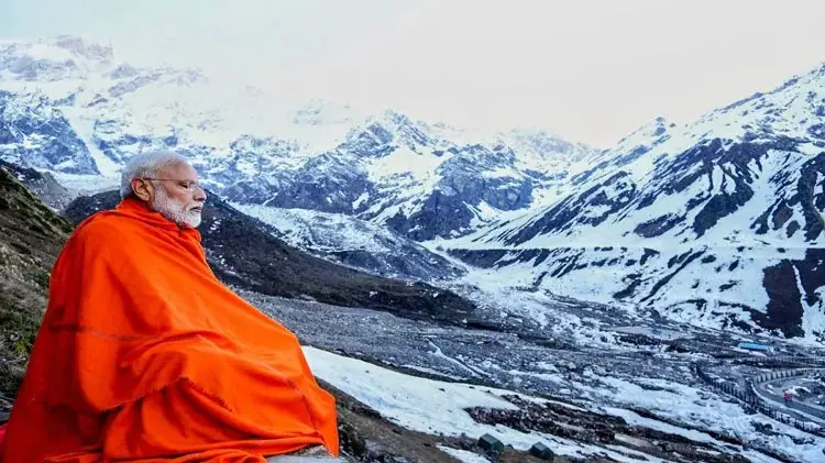 Prime Minister Narendra Modi meditating