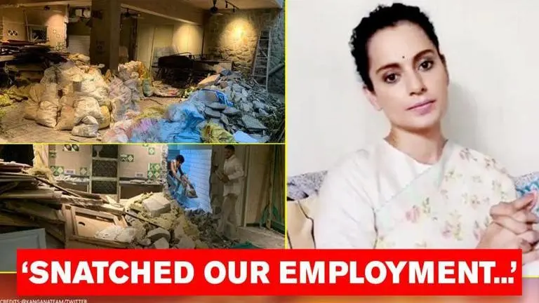Kangana Shames Congress for 'unemployment day' trend; posts Sena-led office devastation Kangana Ranaut