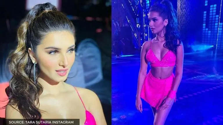 Tara Sutaria looks stunning in sizzling pink top | See pics tara sutaria