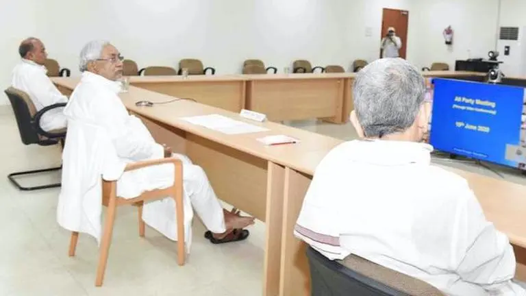 Nitish Kumar back PM Modi in all-party meeting, appeals for boycott of Chinese products Bihar