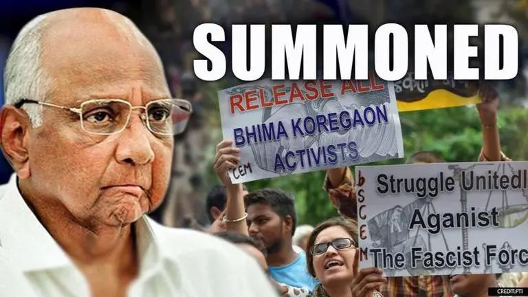 NCP Supremo Sharad Pawar summoned in Bhima Koregaon violence case Bhima Koregaon