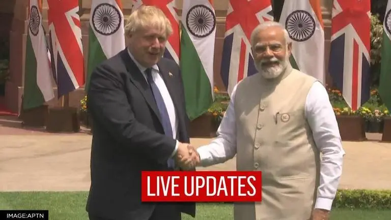 Boris Johnson India visit: PM Modi, Boris Johnson discuss new areas of cooperation Boris Johnson PM Modi