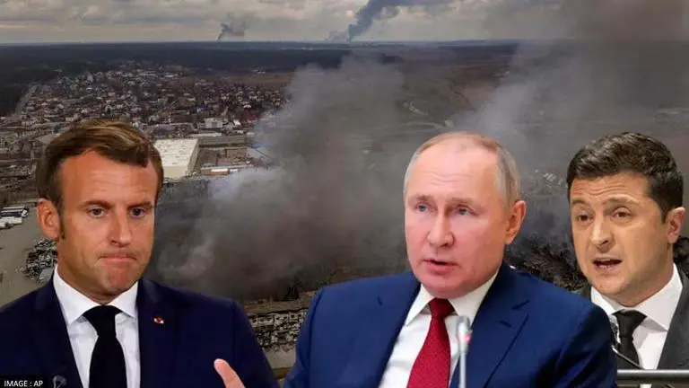 French President Macron says 'Russians must be respected to achieve long-term peace' Emmanuel Macron