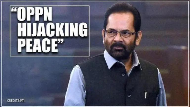 BJP's Mukhtar Abbas Naqvi: Opp parties 'conspired to hijack peace' by spreading lies BJP