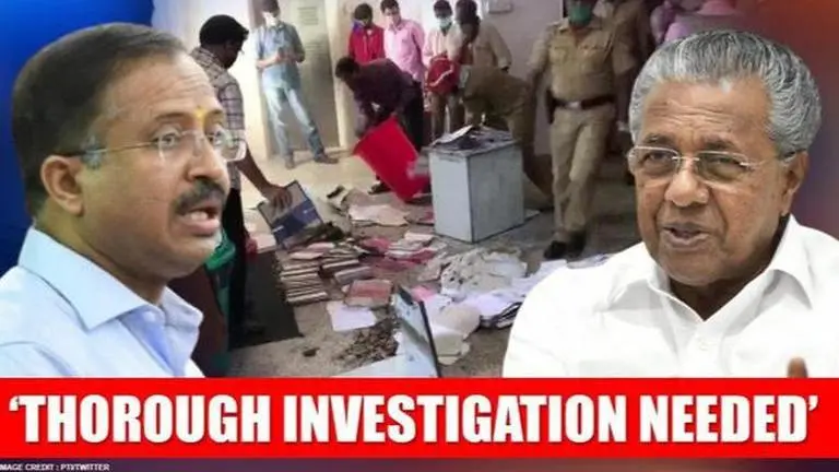 Fire at Kerala Secretariat: MoS MEA alleges attempt to bury gold smuggling case evidence Kerala