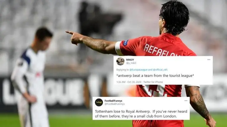 Tottenham trolled online after shock defeat to Antwerp in the Europa League tottenham