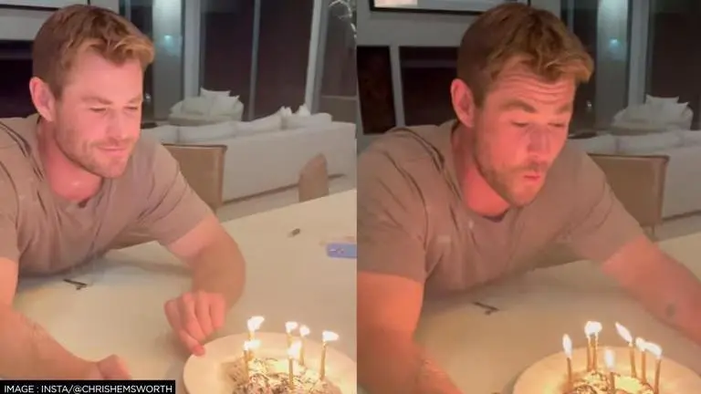 Chris Hemsworth thanks fans for sending love on his birthday, cuts a unique cake; Watch Chris Hemsworth