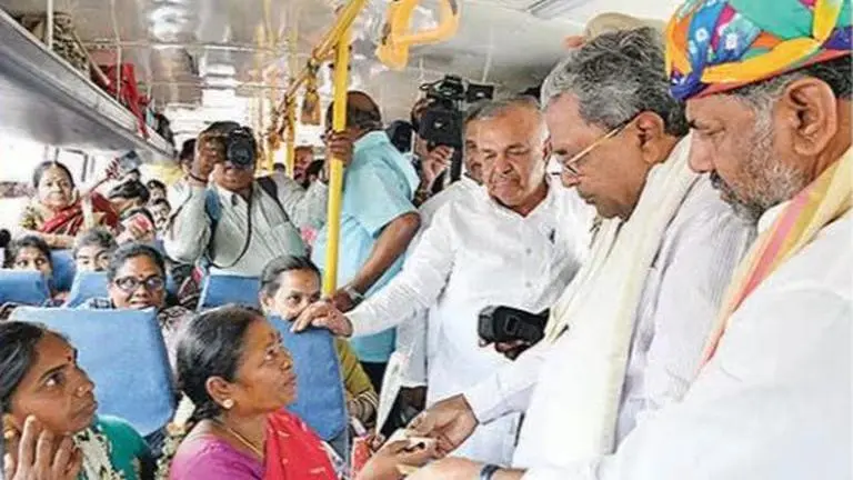 Free-bus-ride for women in Karnataka under ‘Shakti’ scheme costs Rs 8.84 crore in single day Shakti scheme