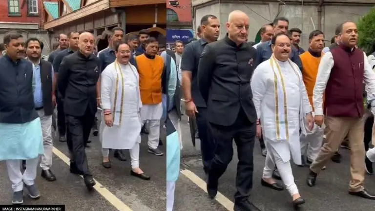 Anupam Kher shares glimpses of his 'memorable' Shimla trip with J. P. Nadda & others Anupam Kher