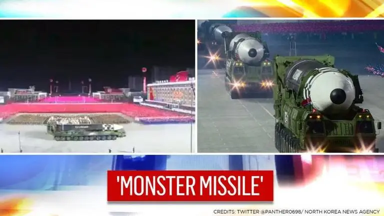 WATCH: North Korean citizens make mass 'waves' as Kim Jong Un parades gigantic missile North Korea