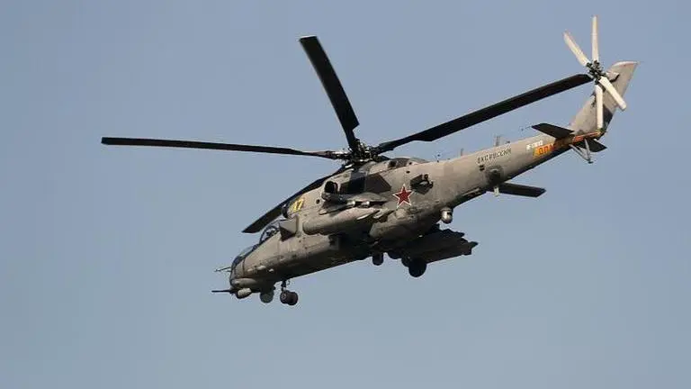 Military helicopter crash-lands in Russia, kills 4 on board