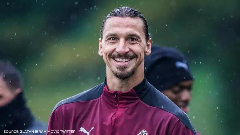 Zlatan Ibrahimovic all smiles after returning to training from COVID-19 recovery zlatan ibrahimovic