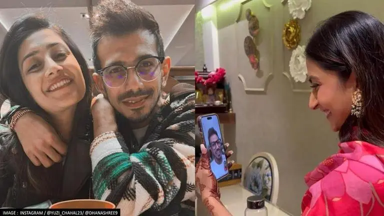 Chahal celebrates virtual Karwa Chauth with wife Dhanashree; fans call it 'couple goals' Yuzvendra Chahal