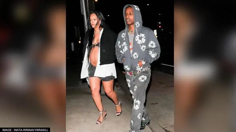 Rihanna and beau ASAP Rocky reportedly celebrated 'rave-themed' baby shower with friends Rihanna, ASAP Rocky, Rihanna's baby shower, Rihanna's baby shower pics, Rihanna's intimate baby shower