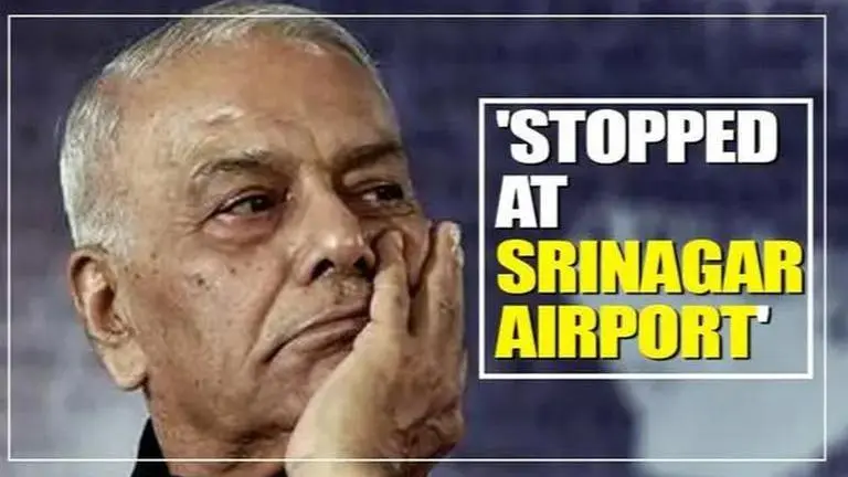 Yashwant Sinha stopped at Srinagar airport, made to return to Delhi Yashwant Sinha