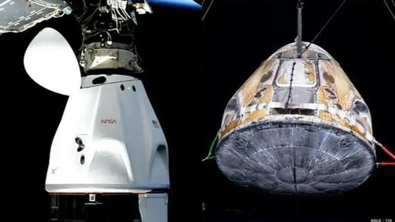 ESA shares pictures of SpaceX Dragon capsule before and after brutal atmospheric re-entry ESA