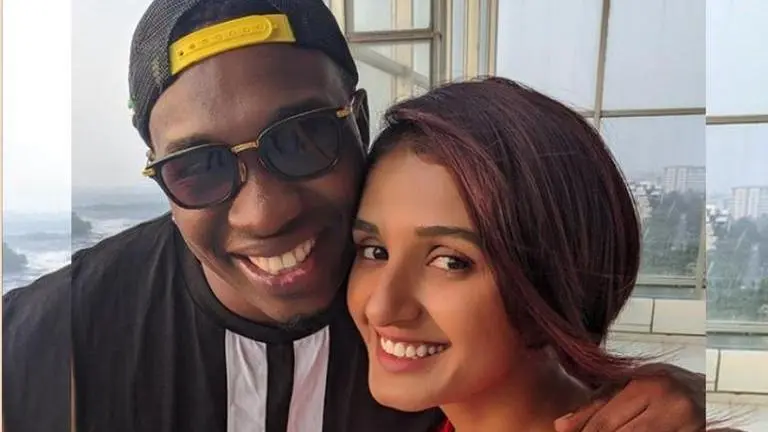 Dwayne Bravo and Shakti Mohan