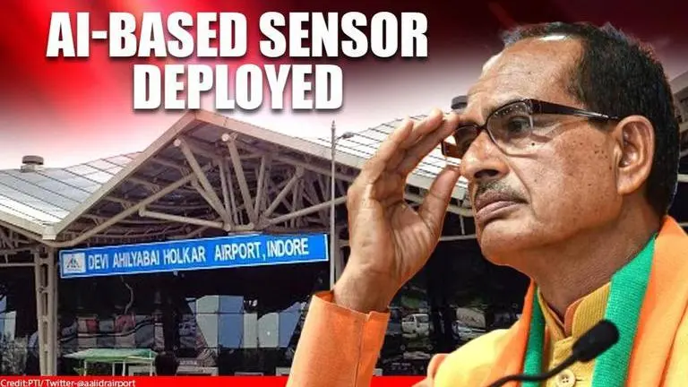 'Door Rahiye, Surakshit Rahiye' says Indore airport's AI machine to ensure social distance Indore Airport