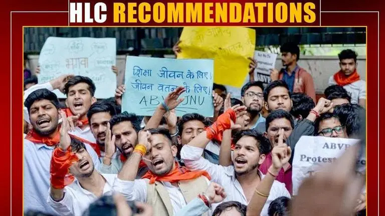 JNU's high-level committee recommends 50% rollback for all, 75% for eligible BPL students Delhi